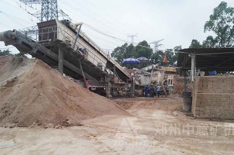 移動破碎機在云南建筑垃圾處理現(xiàn)場